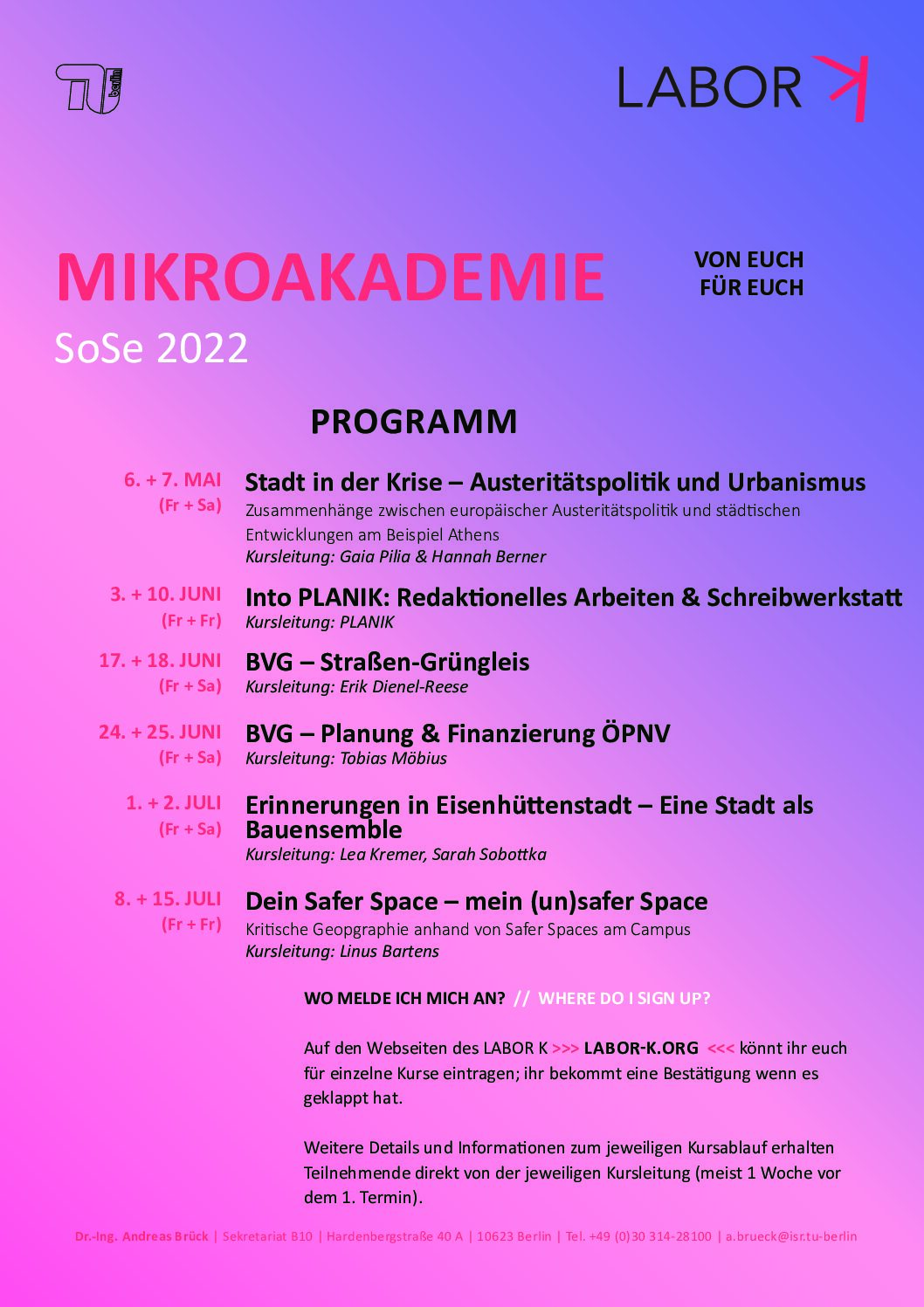 Programm MIKA SoSe 2022