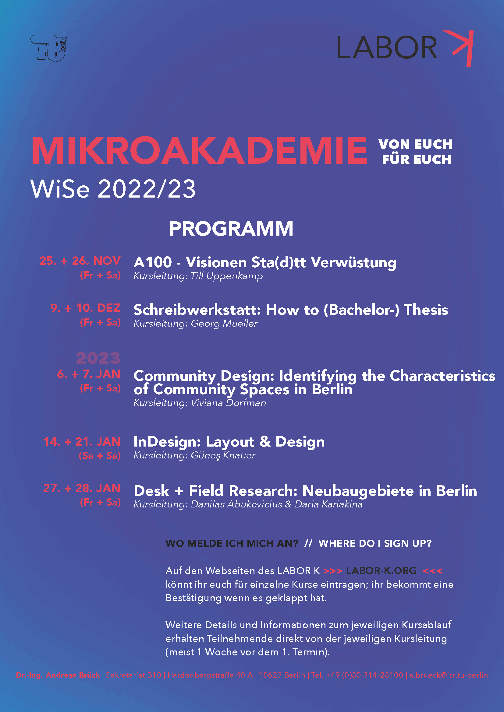 Aushang MIKA WiSe 2022